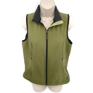 REI Womens Pea Green Zip Front Active Outdoor Hiking Vest Size M